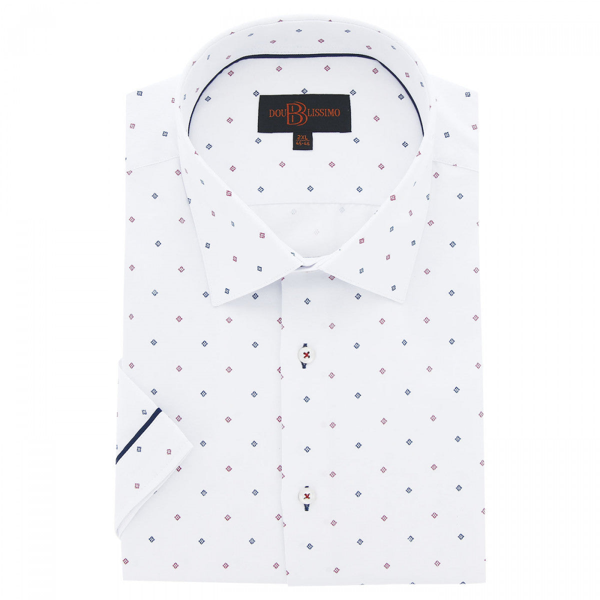 Chemisette forte taille AD4DBMC5 blanc bleu rouge