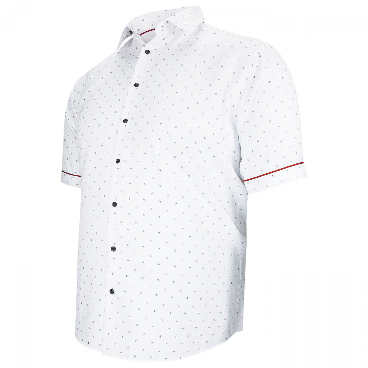 Chemisette forte taille AD4DBMC2 blanc rouge