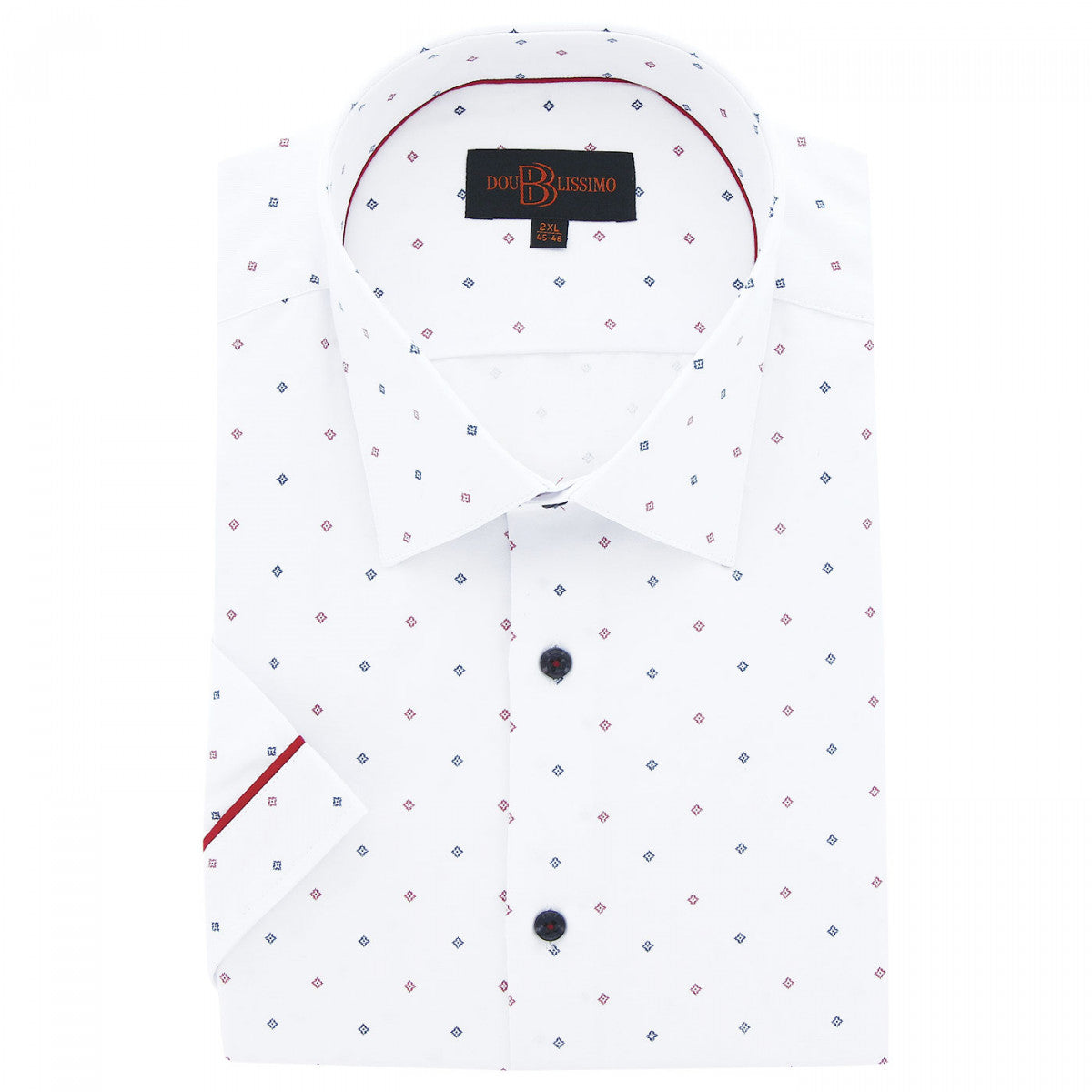 Chemisette forte taille AD4DBMC2 blanc rouge