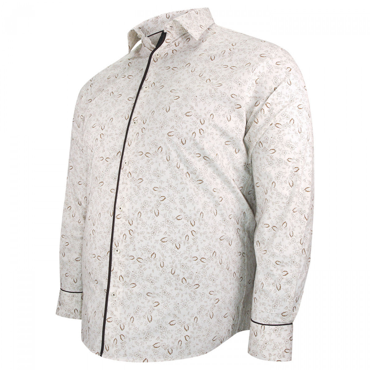 Chemise forte taille tissus premium AD4DB3 beige