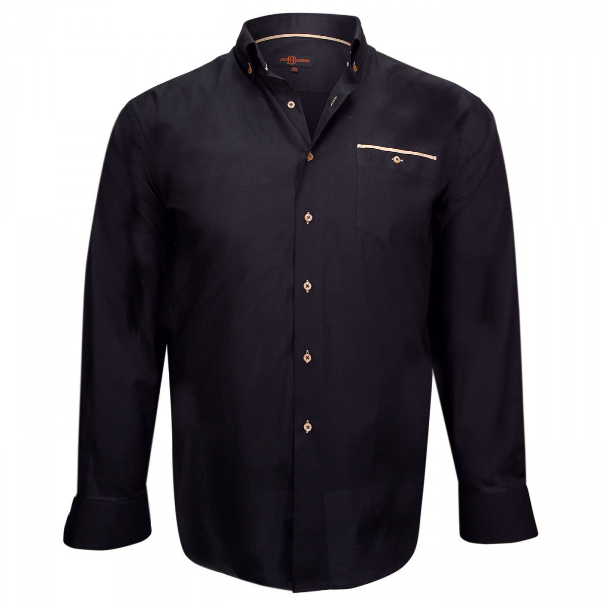 Chemise tissu oxfordLONDON Doublissimo GT-J2DB2 noir
