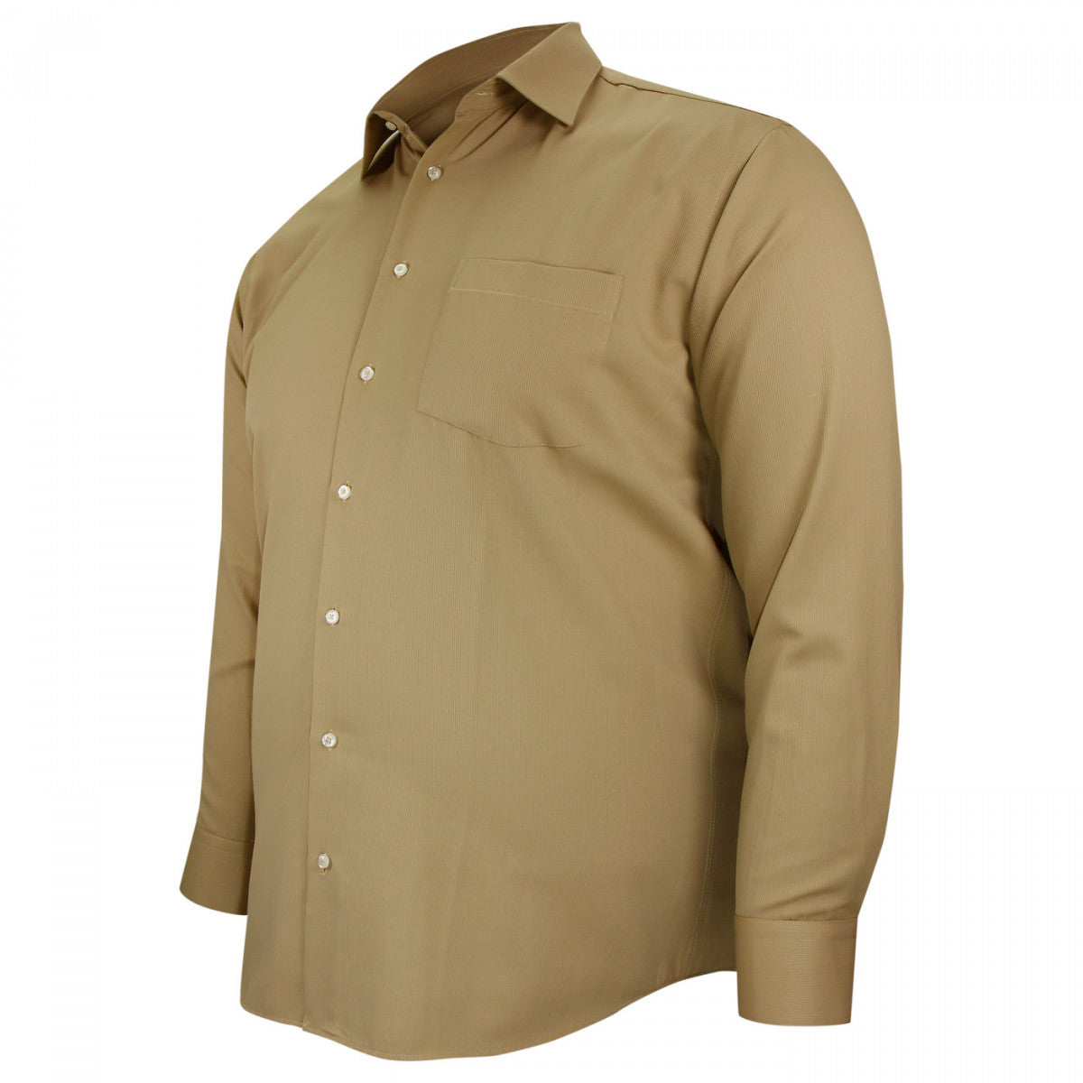 Chemise forte taille tissu premium à rayures AB7DB2 beige