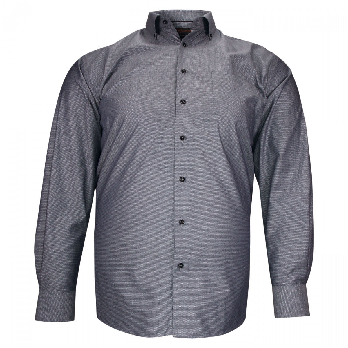 Chemise forte taille tissu texturé à col boutonné ARMATONI AE13DB1 gris