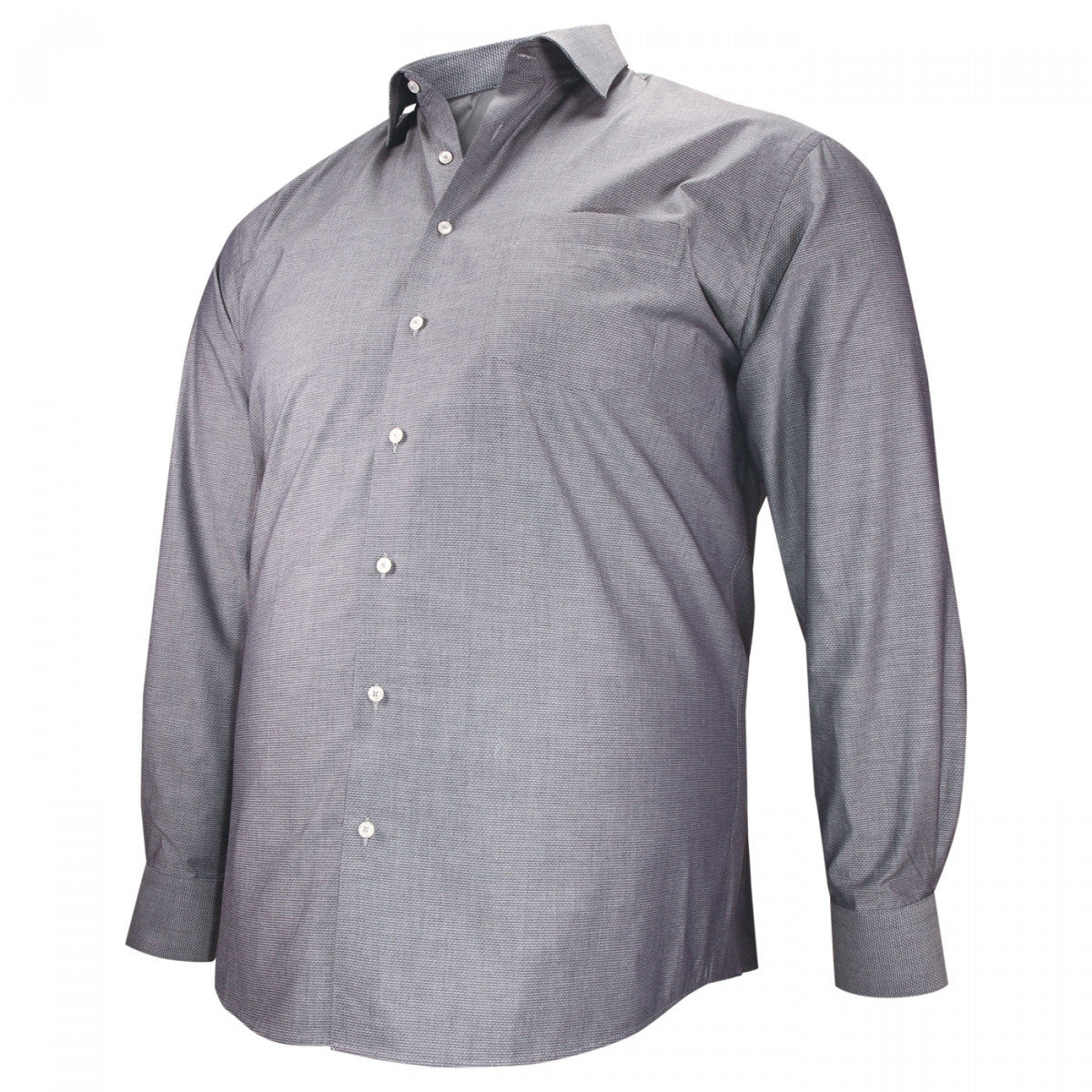 Chemise forte taille tissu texturé à motifs TONOGIO AE6DB1 gris