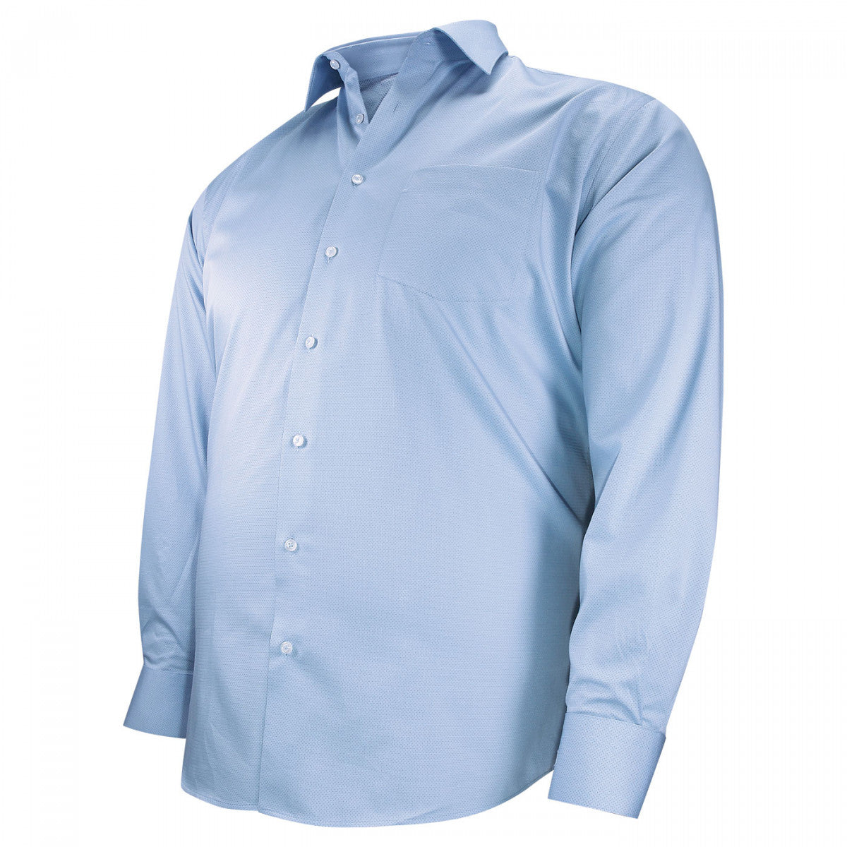 Chemise forte taille tissu texturé TONOBLU AE8DB1 bleu