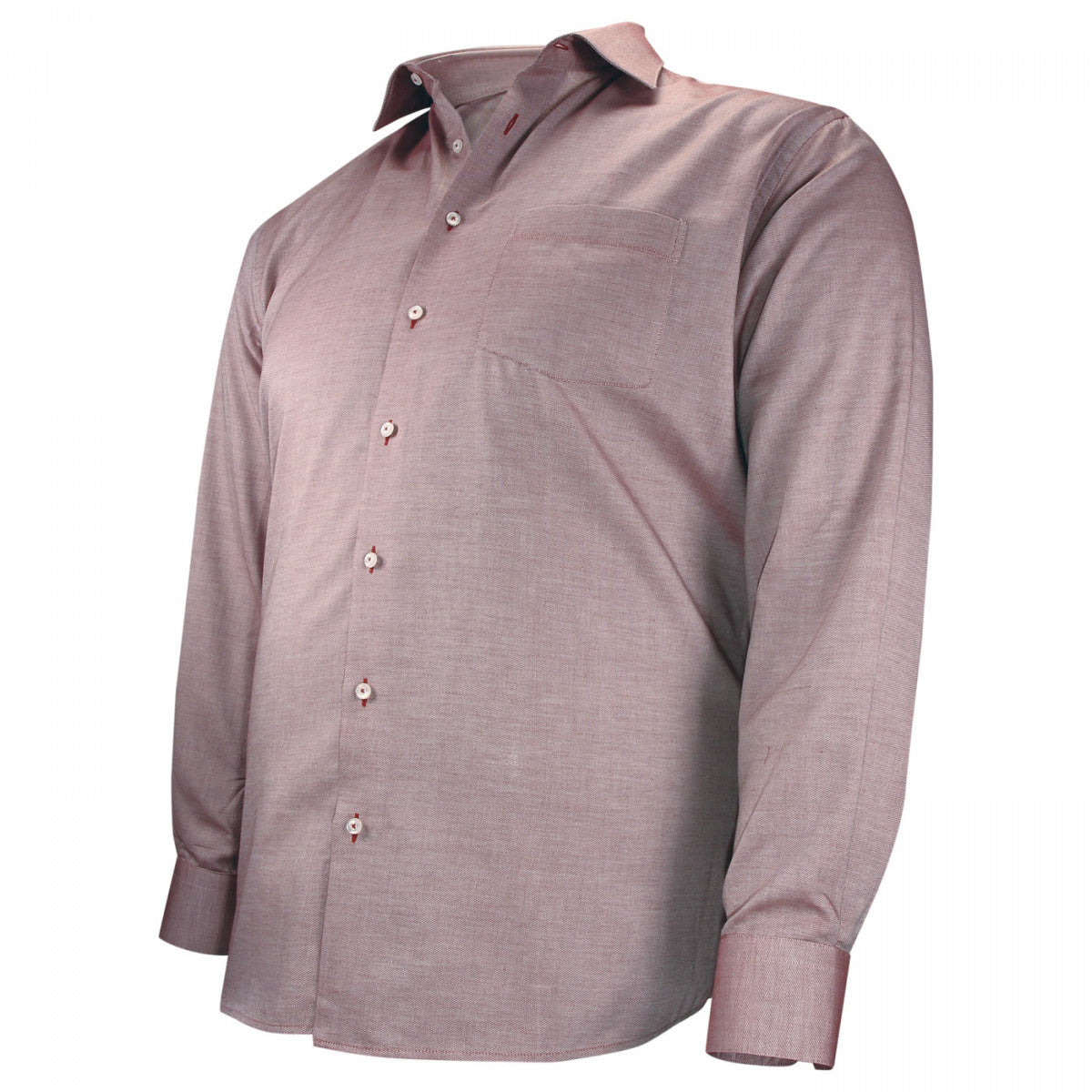Chemise forte taille tissu texturé TONOROSSO AE7DB1 rouge
