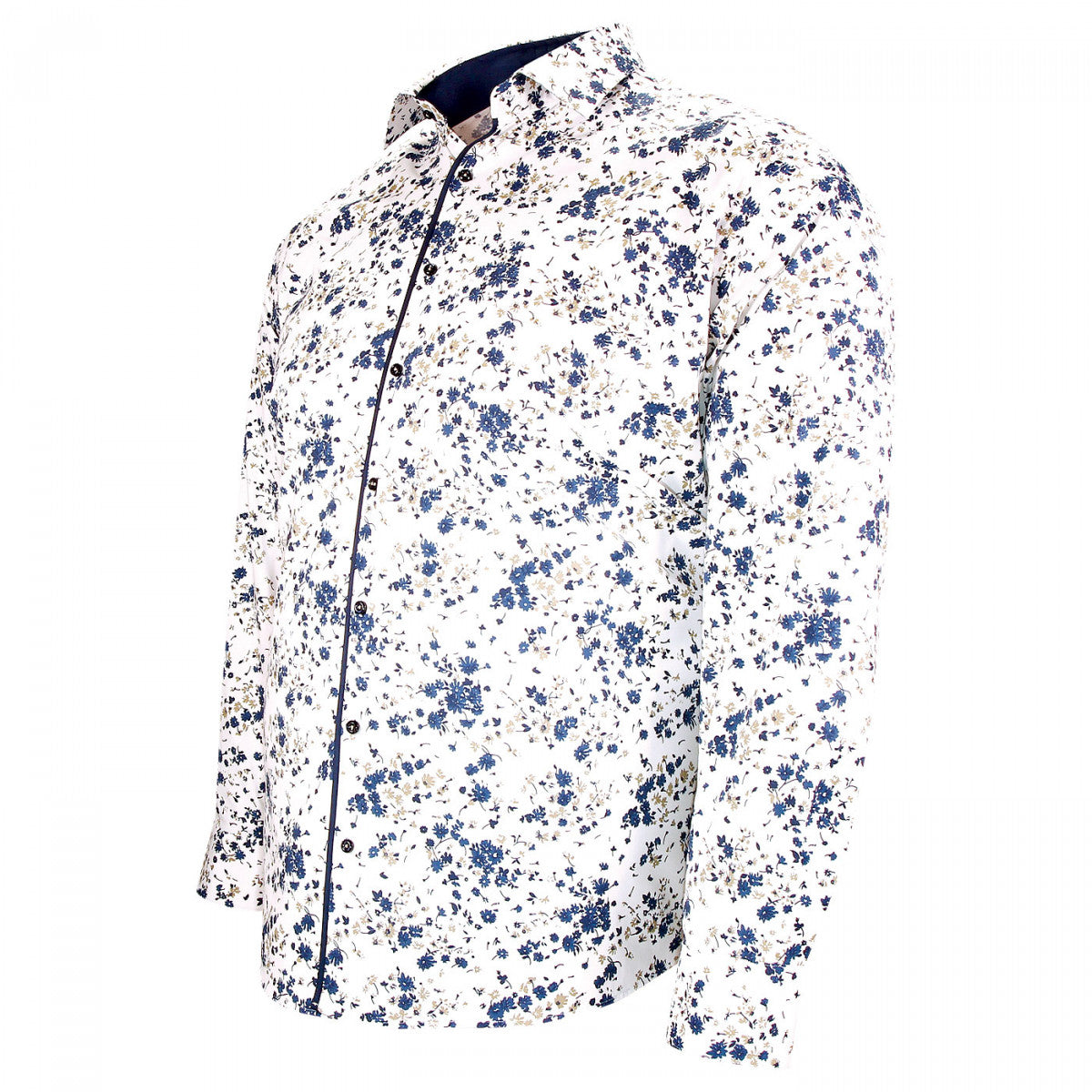 Chemise forte taille tissus à motifs floreale-aa4db1 blanc
