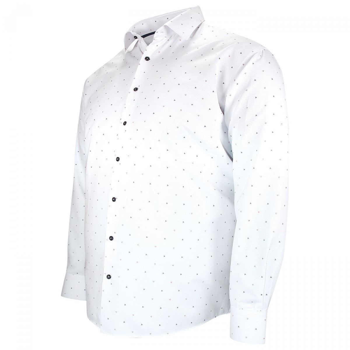 Chemise forte taille tissus à motifs furtivo-aa9db1 blanc bleu rouge