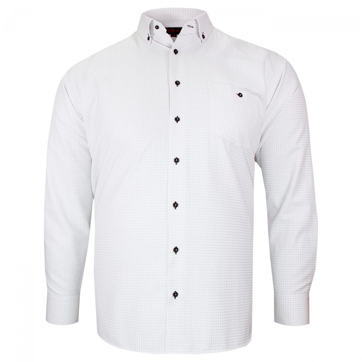 Chemise forte taille tissus premium à carreaux AB6DB1 bleu