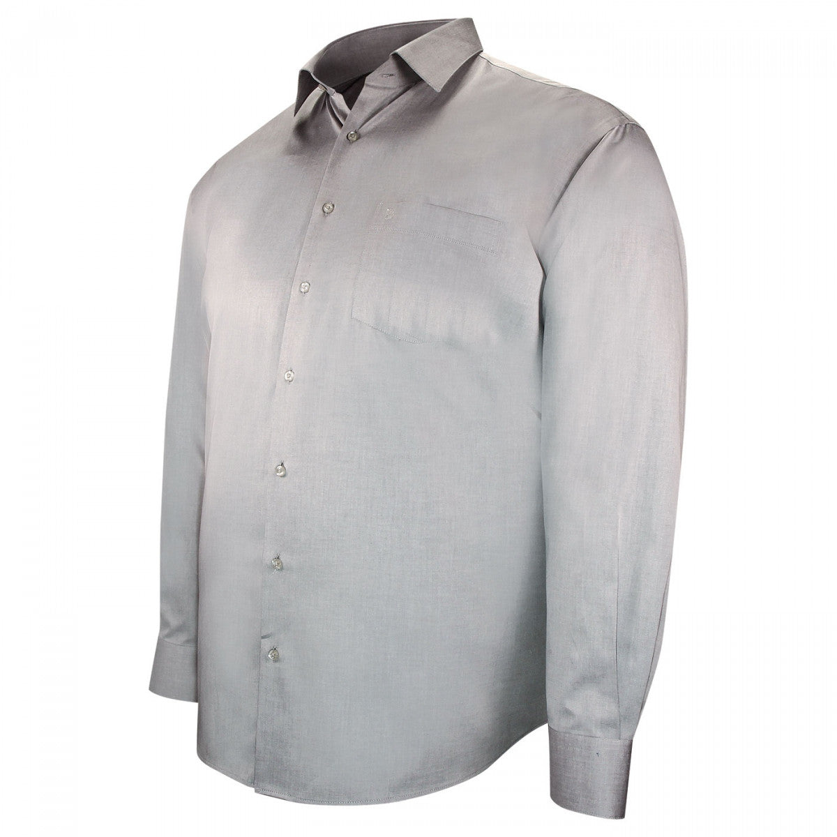 Chemise forte taille unie-lisio-aa2db2 gris