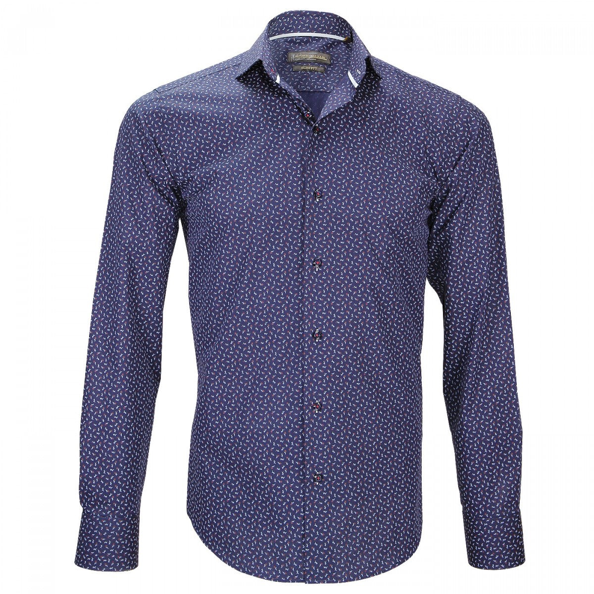 Chemise libertyFIORI Emporio balzani P7EB3 bleu marine