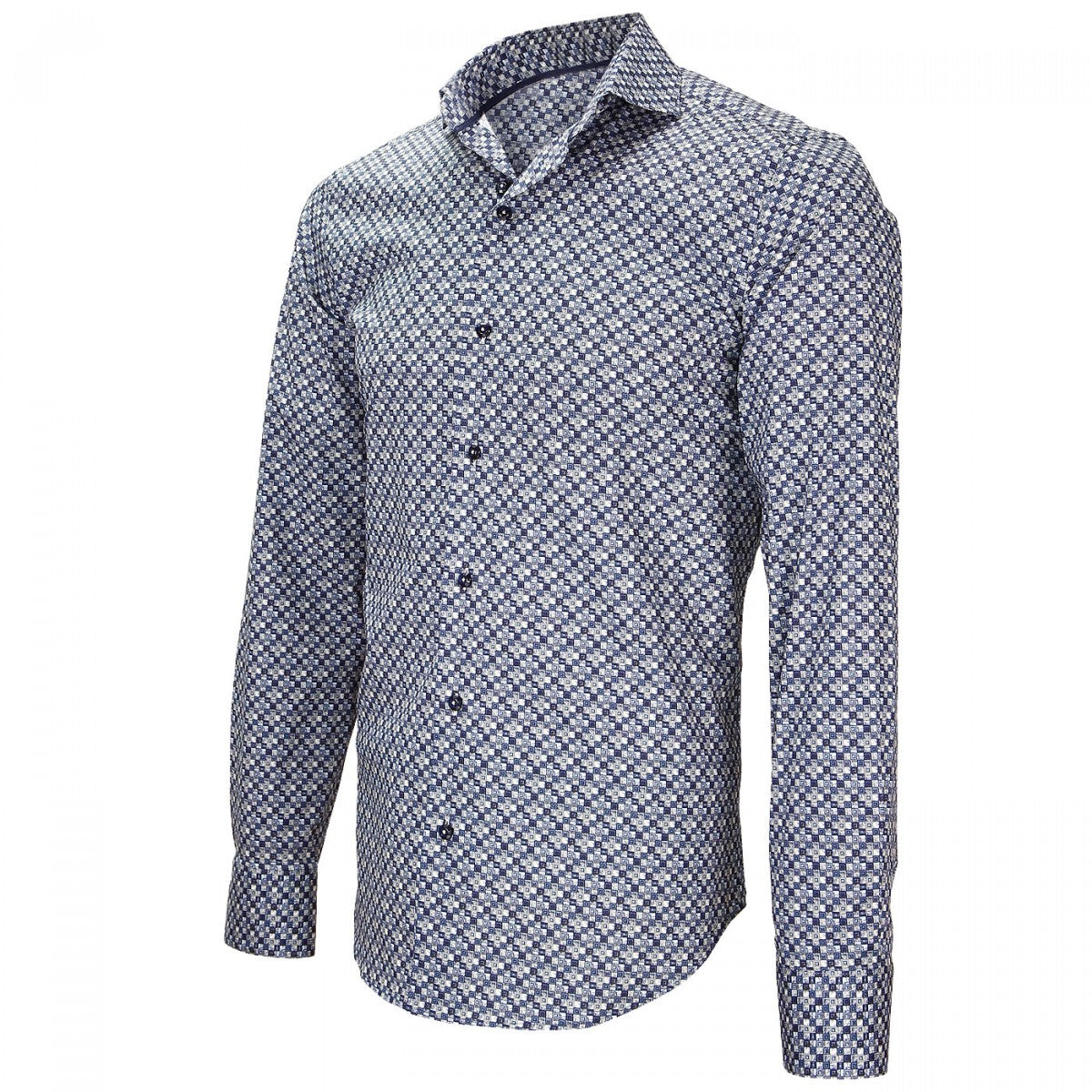 Chemise imprimée bleu