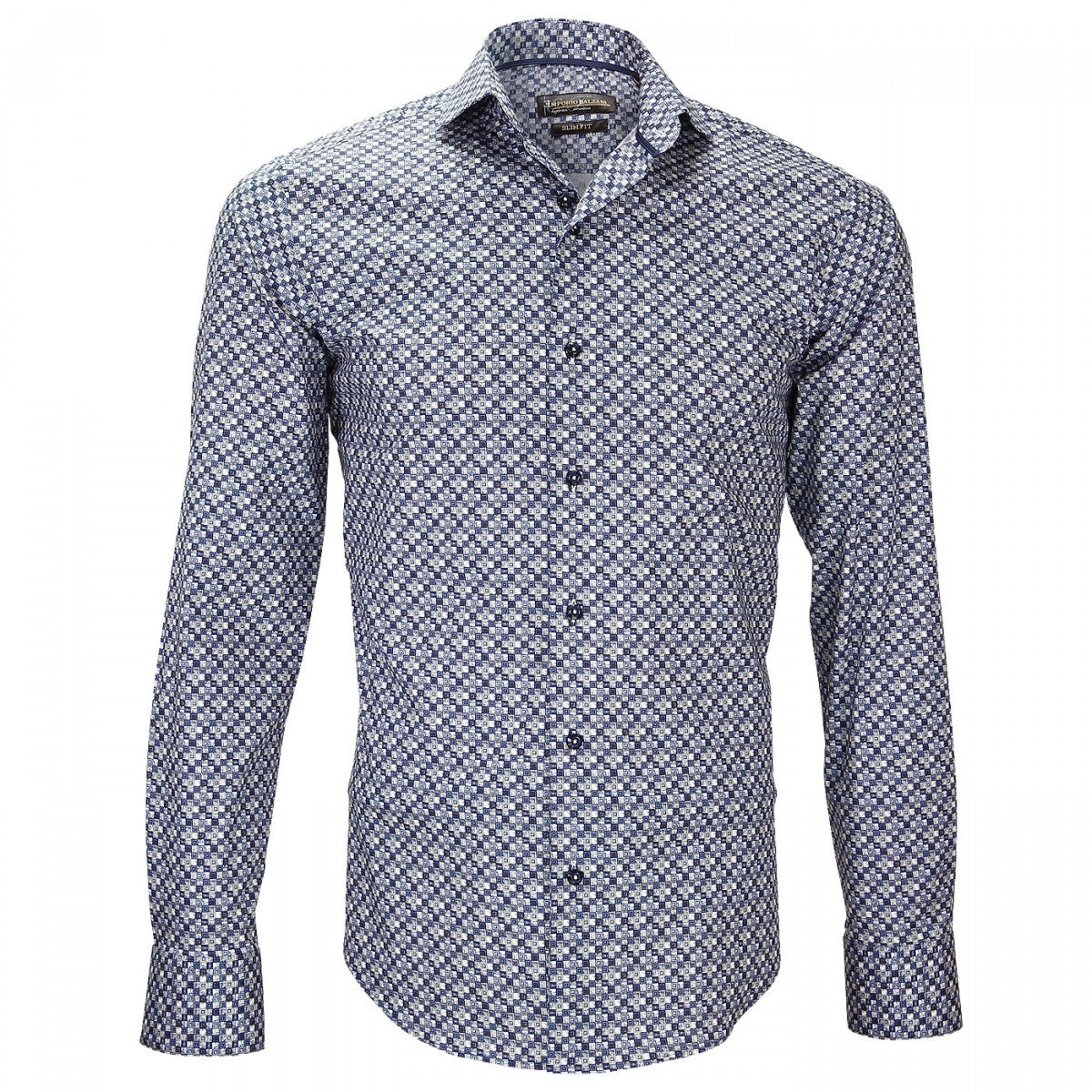 Chemise imprimée bleu