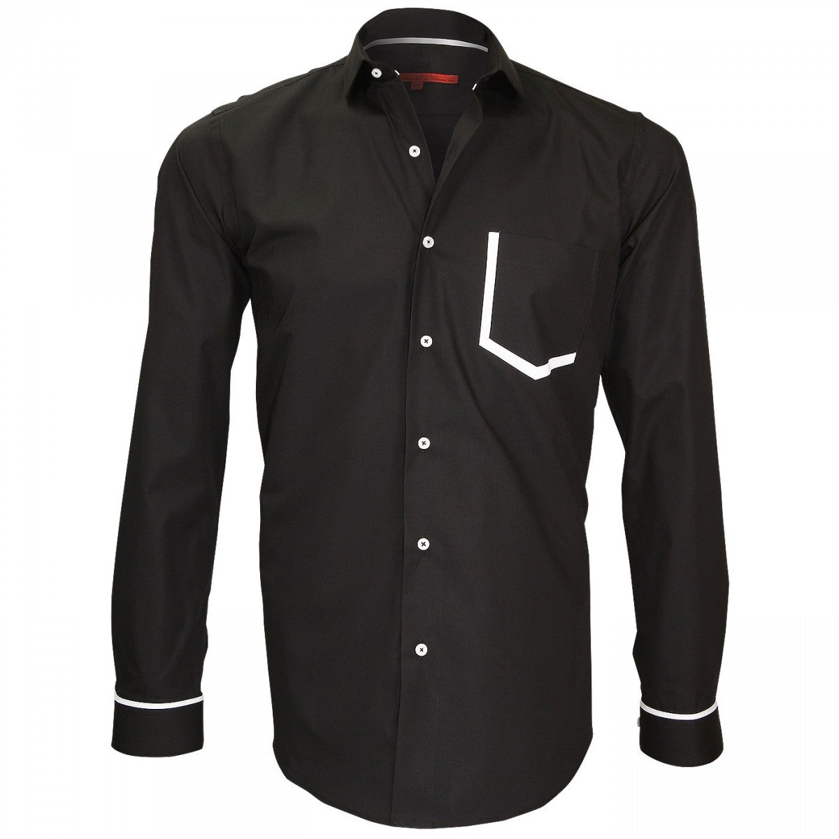 Chemise mode col italien PICCADILLY Andrew Mc Allister NP6AM2 noir