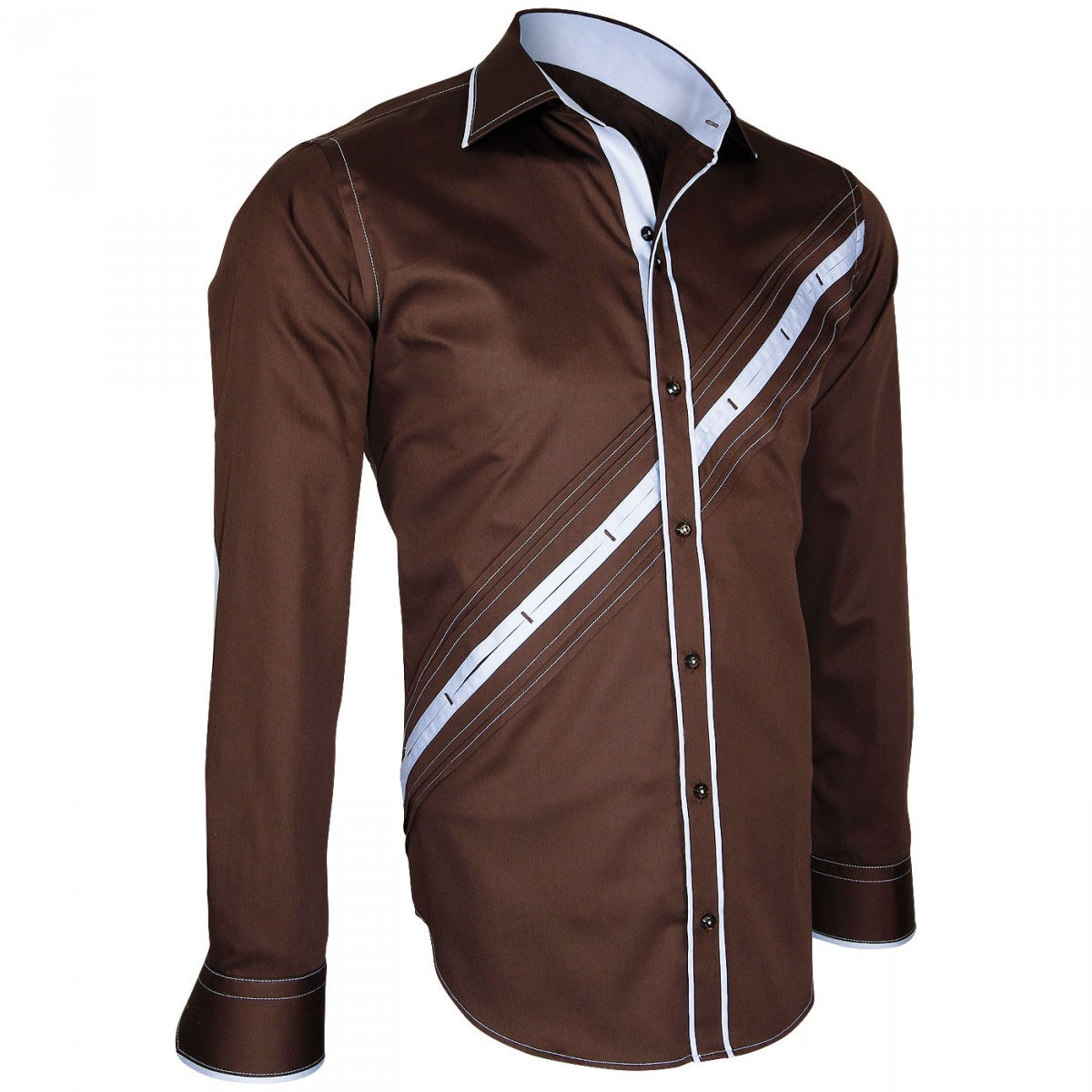 Chemise mode LAZZIO Emporio balzani Q19EB3 marron