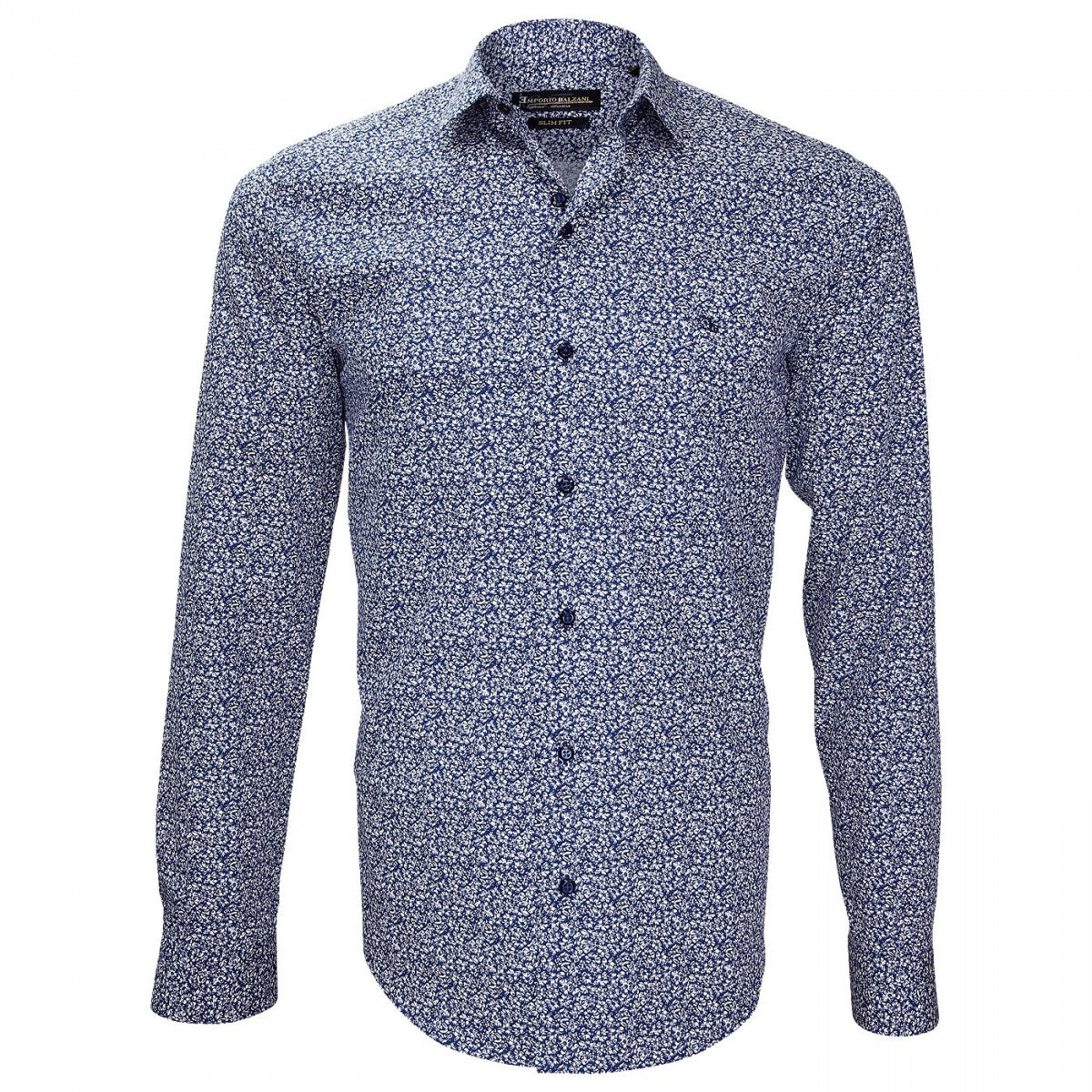 Chemise impriméeTIBERIO Emporio balzani J4EB8 bleu blanc