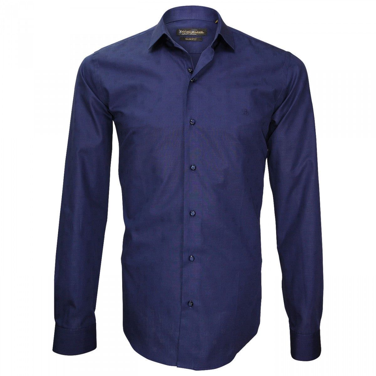 Chemise popeline armurée bleu marine