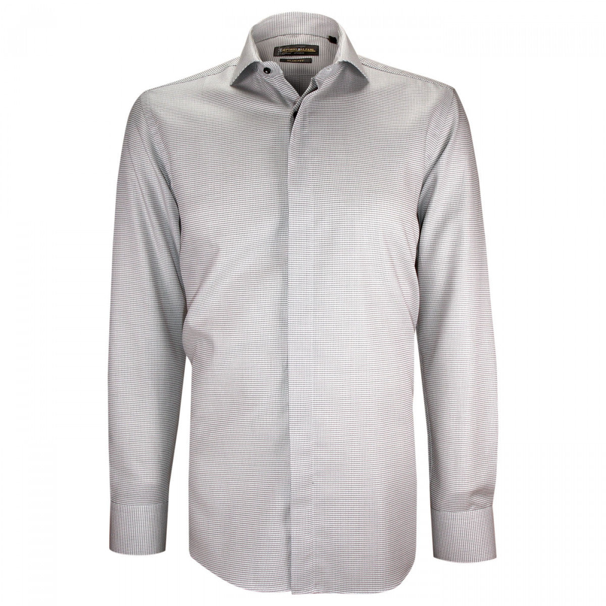 Chemise mode gorge cachée à motifs CA9EB1 gris
