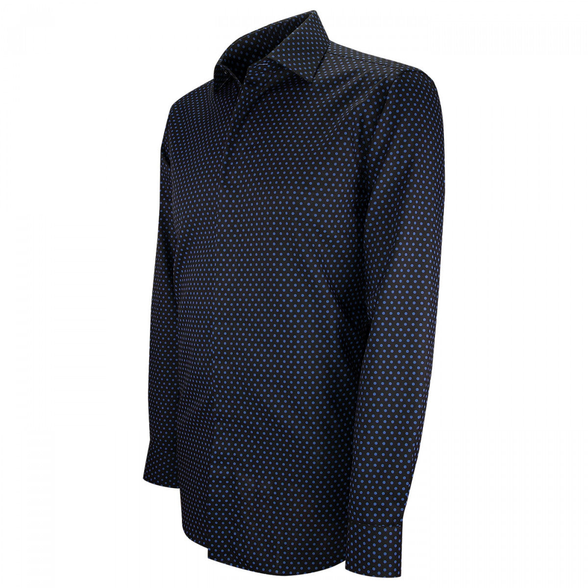 Chemise mode gorge cachée à motifs CA10EB2 noir