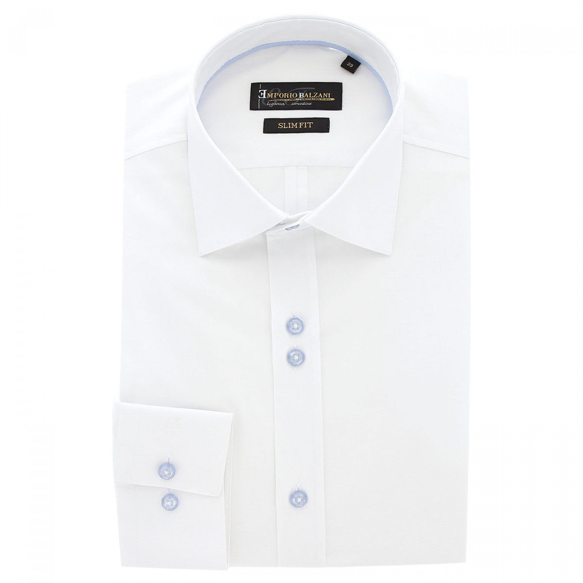 Chemise mode cintrée haut de gamme CA6EB3 blanc bleu