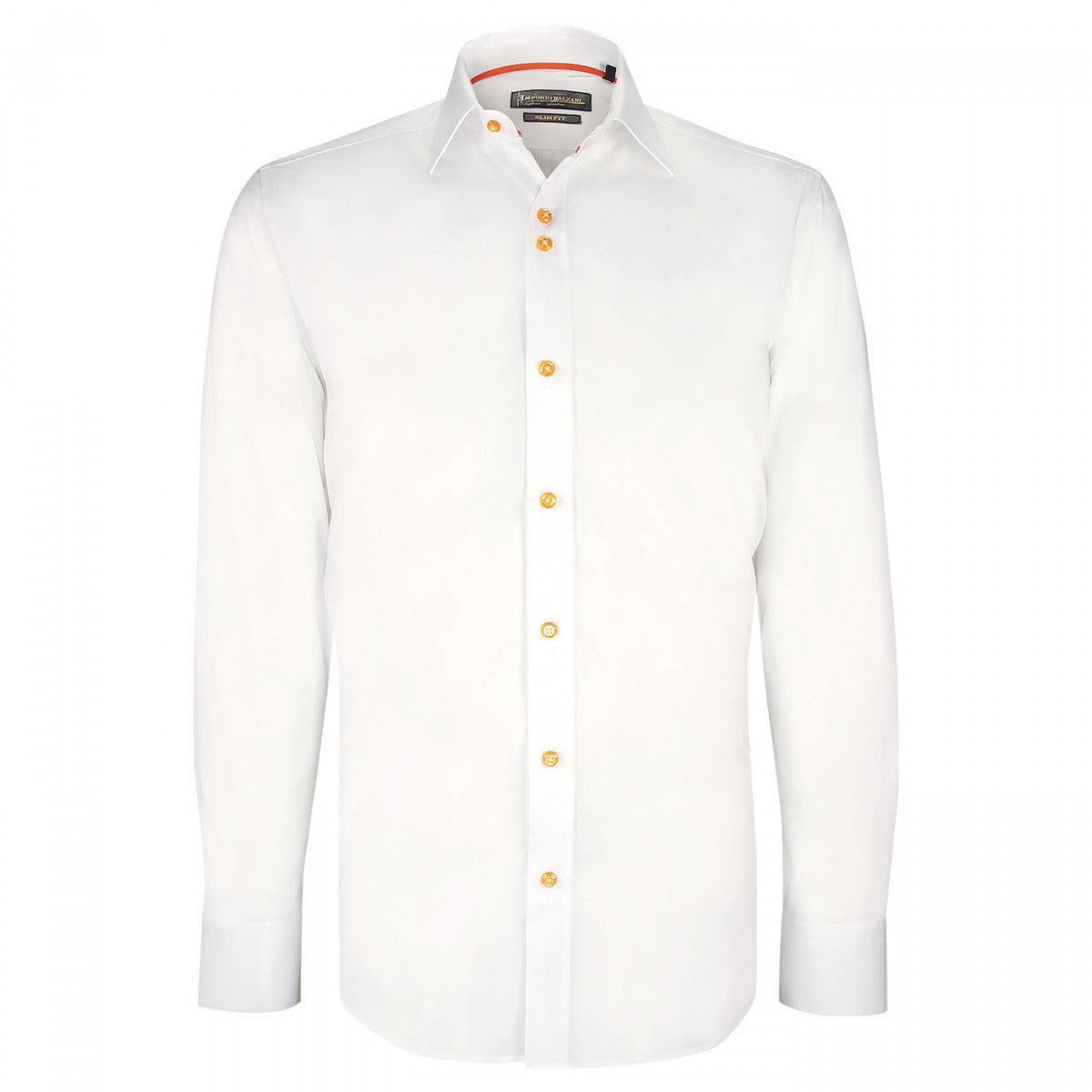 Chemise mode cintrée haut de gamme CA6EB2 blanc orange