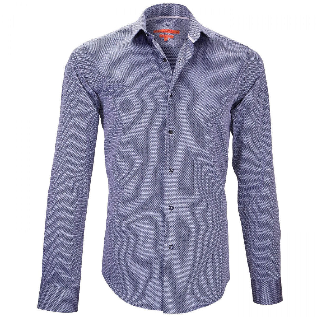 Chemise petit col bleu indigo