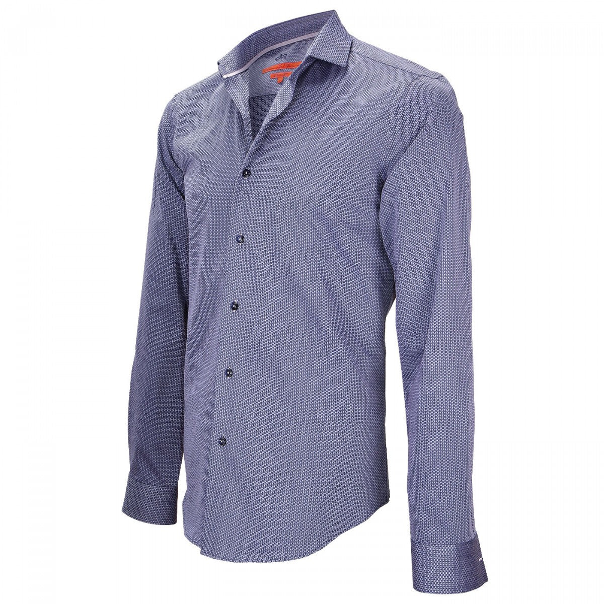 Chemise petit col bleu indigo