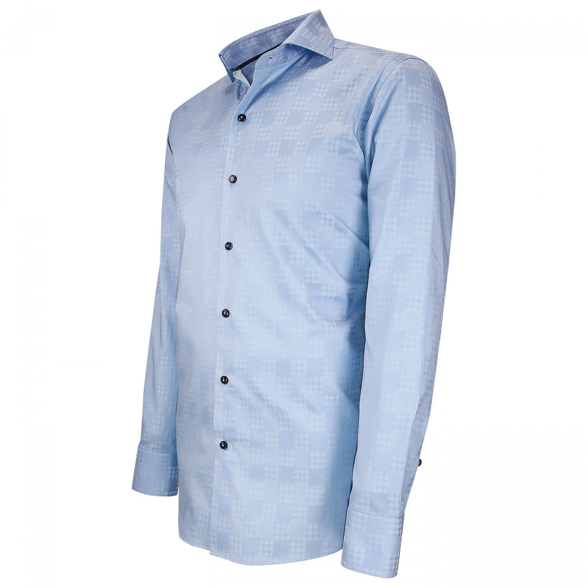 Chemise cintrée tissu à motifs CHECKER AA3AM1 bleu
