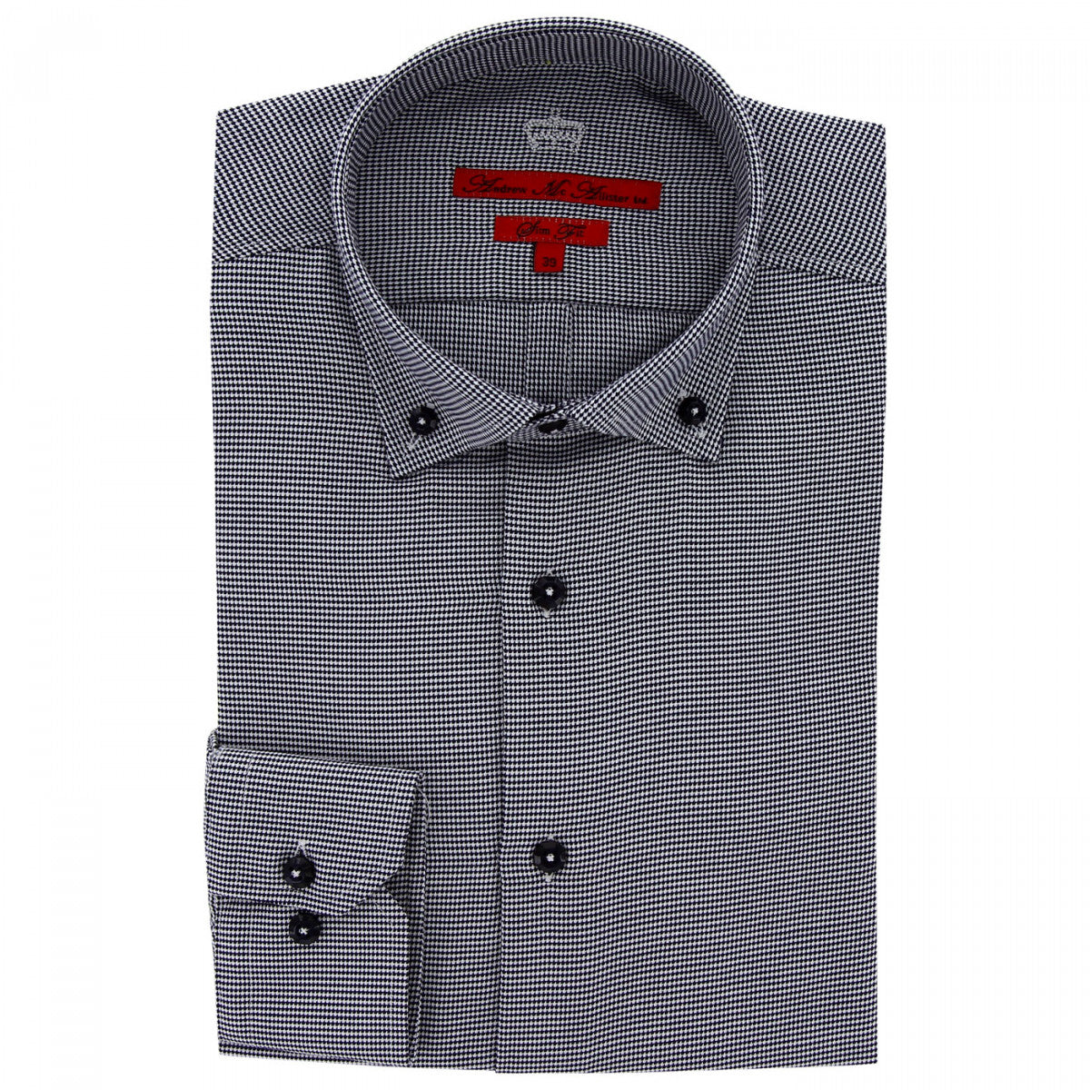 Chemise cintrée tissu à motifs AB2AM1 noir