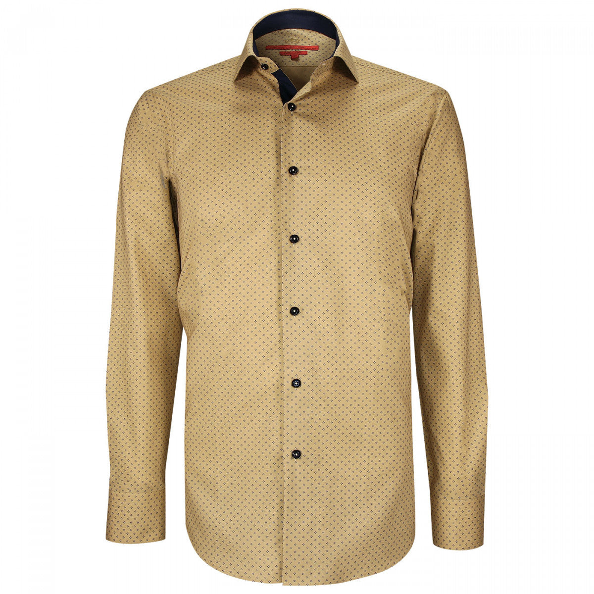 Chemise cintrée tissu à motifs PARTY-AA7AM1 beige