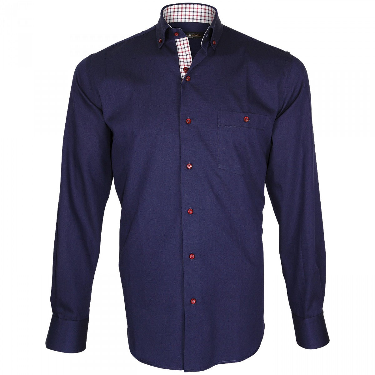 Chemise tissu armuré MONTECASSINO Emporio balzani Q17EB1 bleu