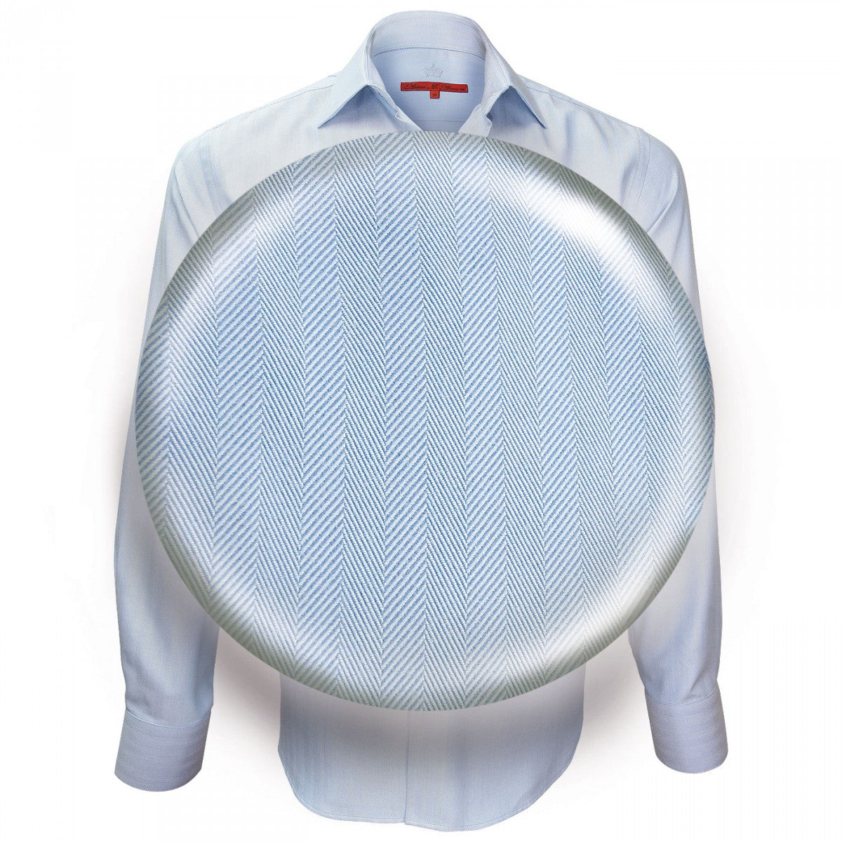 Chemise tissu armuréSAINT JAMES Andrew Mc Allister J5AM7 bleu