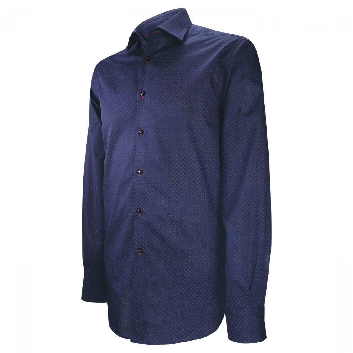 Chemise coupe droite tissu imprimé AE5AM1 bleu