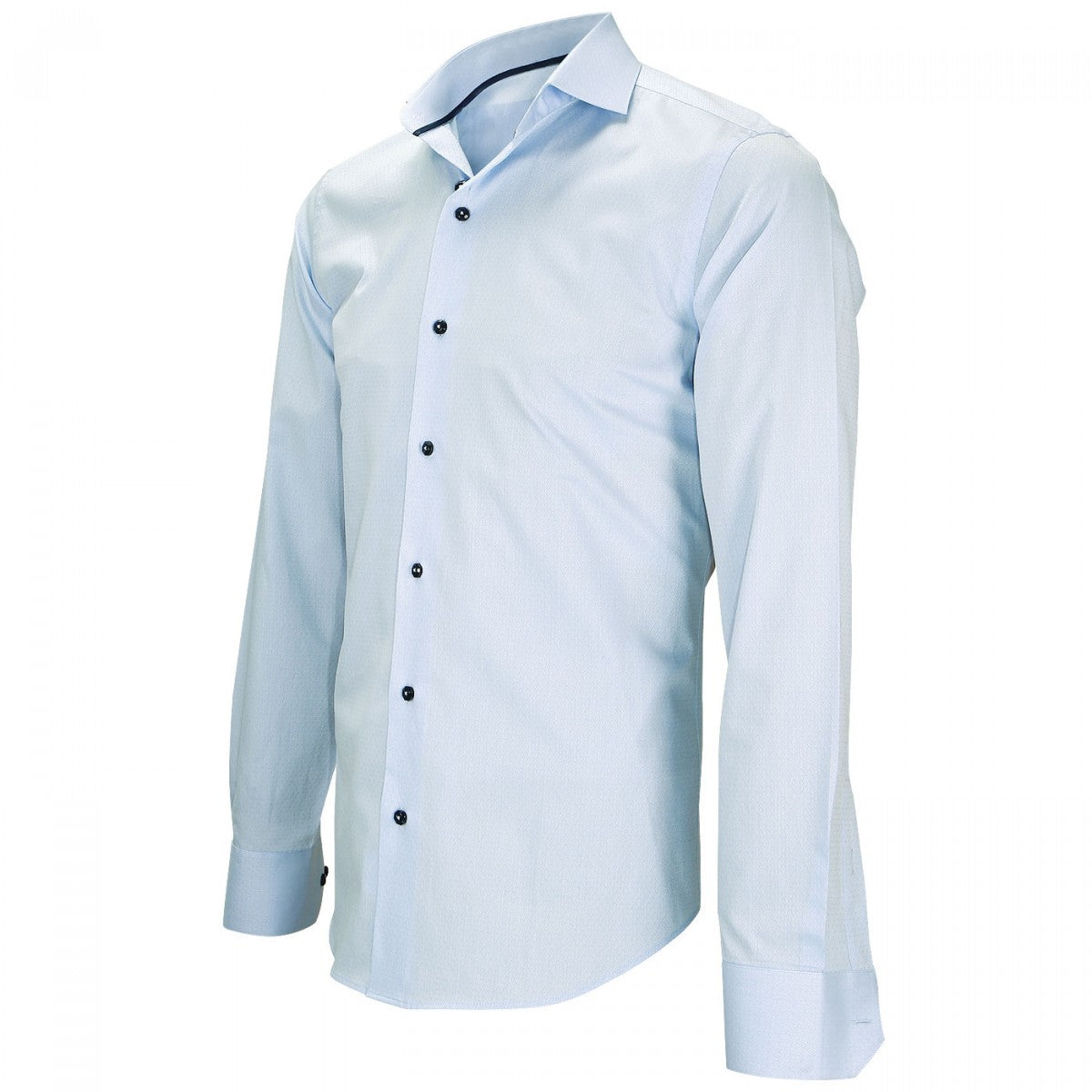 Chemise tissu jacquardFIORI Emporio balzani P7EB8 bleu ciel