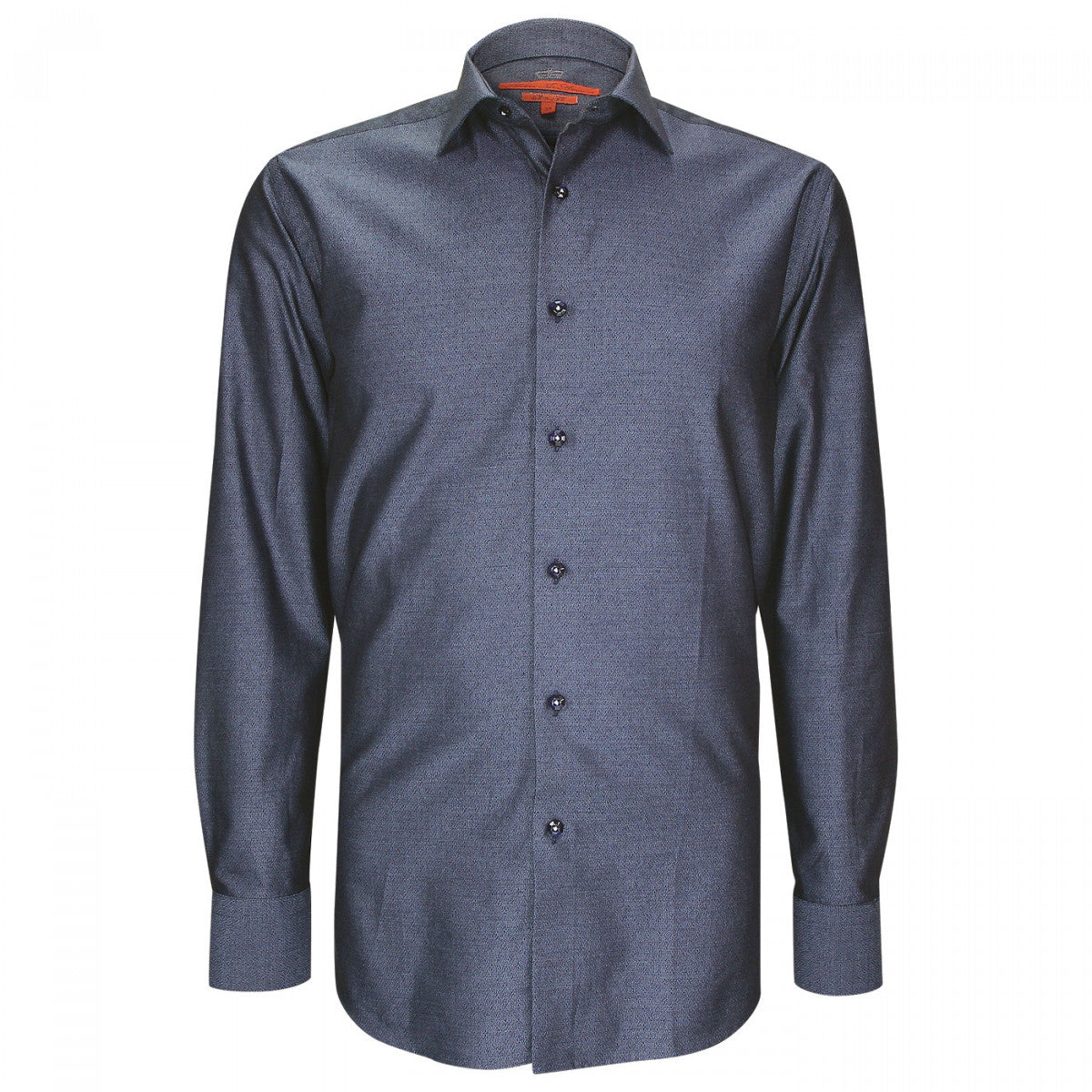 Chemise cintrée tissu structuré à motifs AE10AM1 bleu