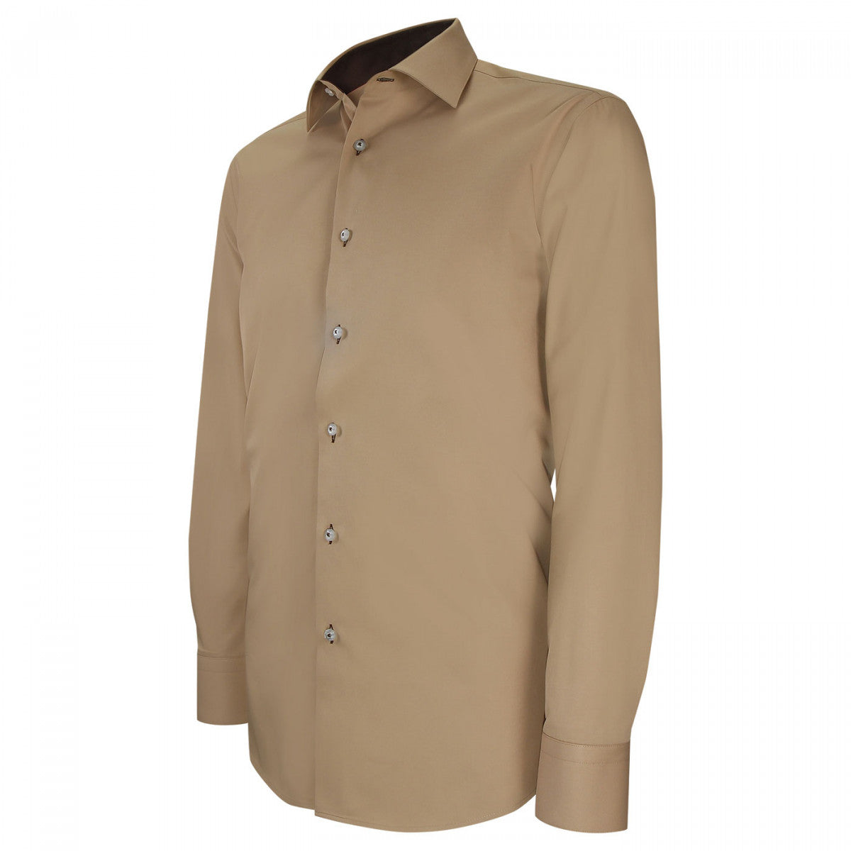 Chemise cintrée tissu uni AE9AM3 beige