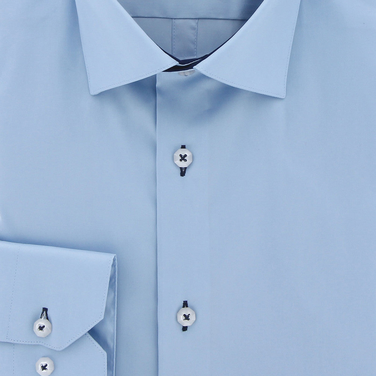 Chemise cintrée tissu uni AE9AM4 bleu ciel