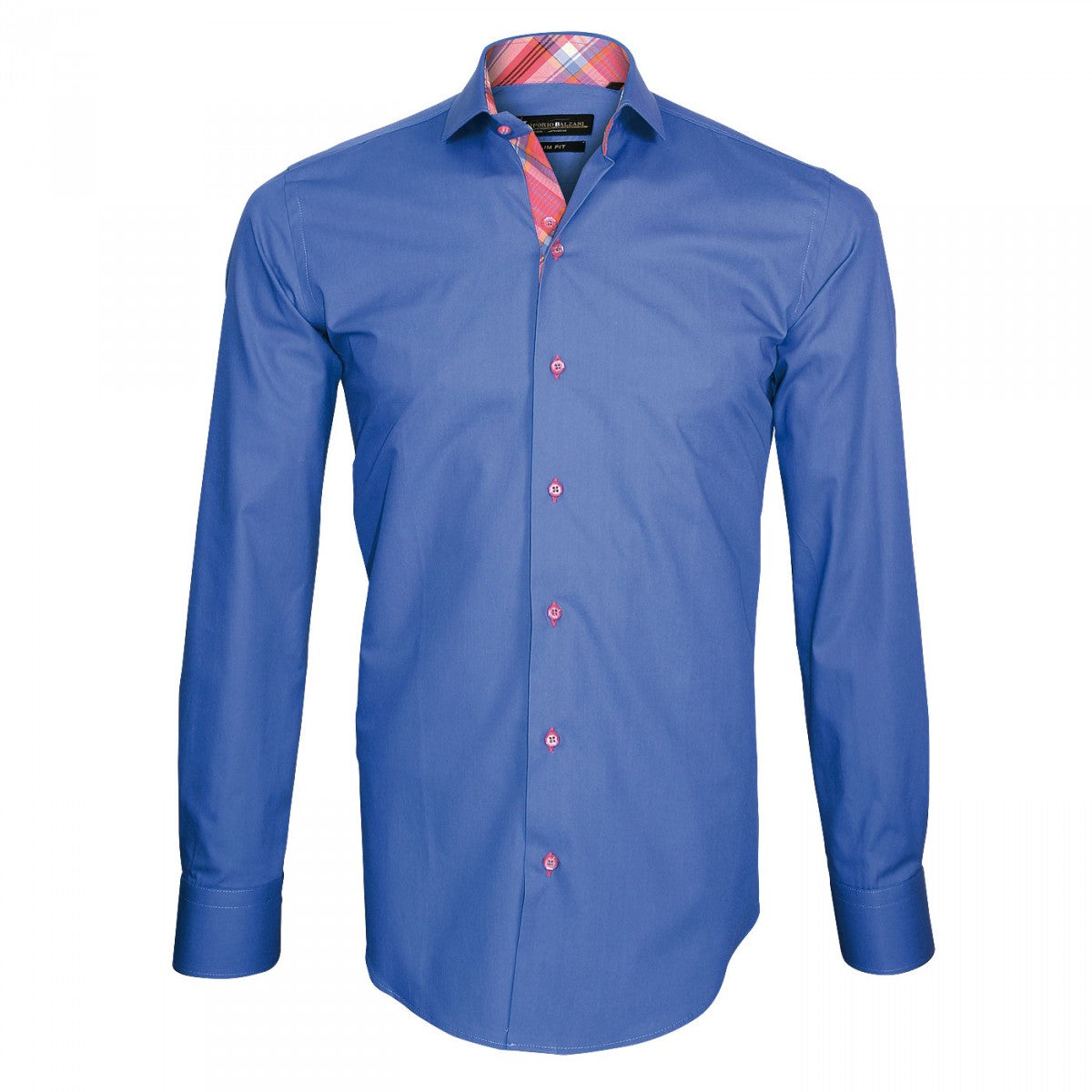 Chemise unie SETTIMO Emporio balzani E4EB1 bleu
