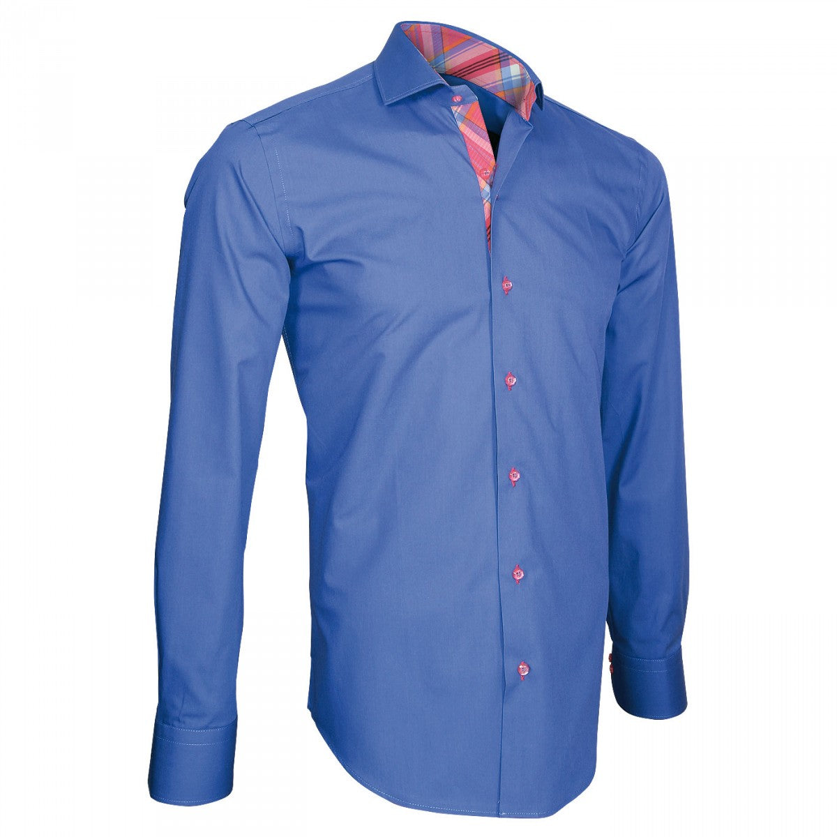 Chemise unie SETTIMO Emporio balzani E4EB1 bleu