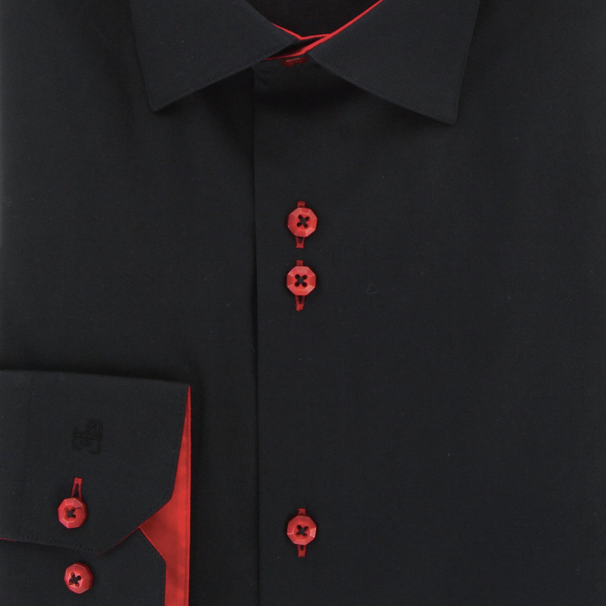 Chemise coupe droite unie noire CLAROSSO AE11EB1 noir