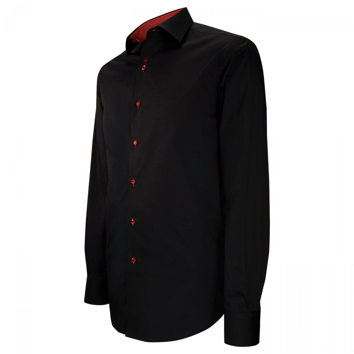 Chemise coupe droite unie noire CLAROSSO AE11EB1 noir
