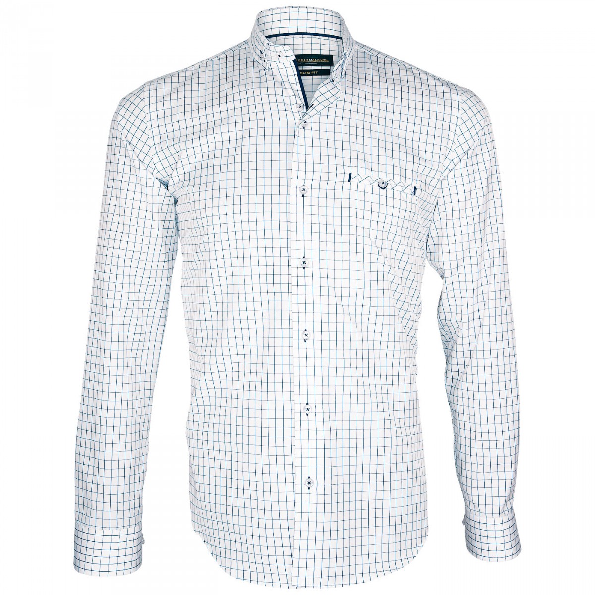 Chemise vichy AGOSTINO Emporio balzani Q13EB2 blanc
