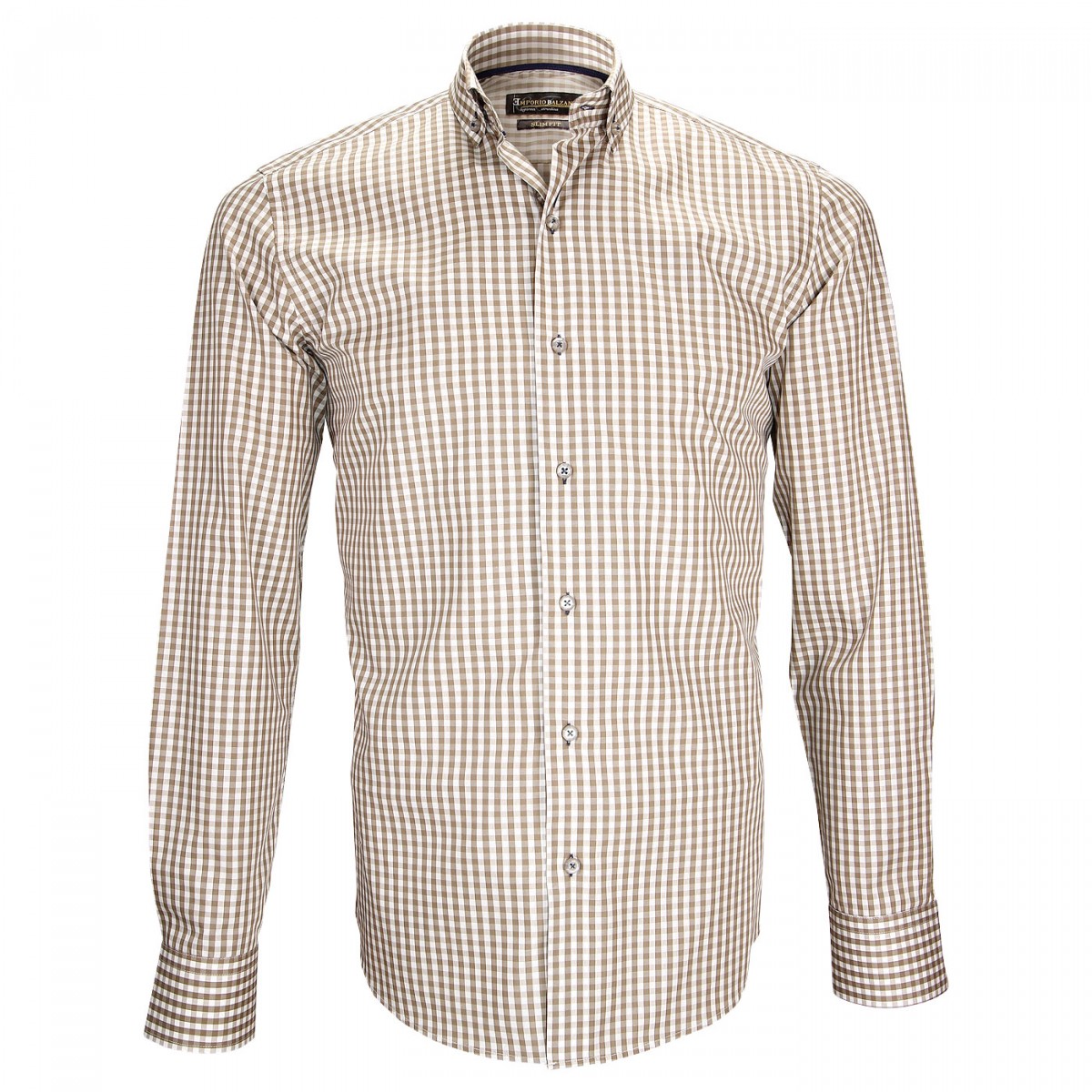 Chemise vichyMANOLO Emporio balzani ZB9EB1 beige