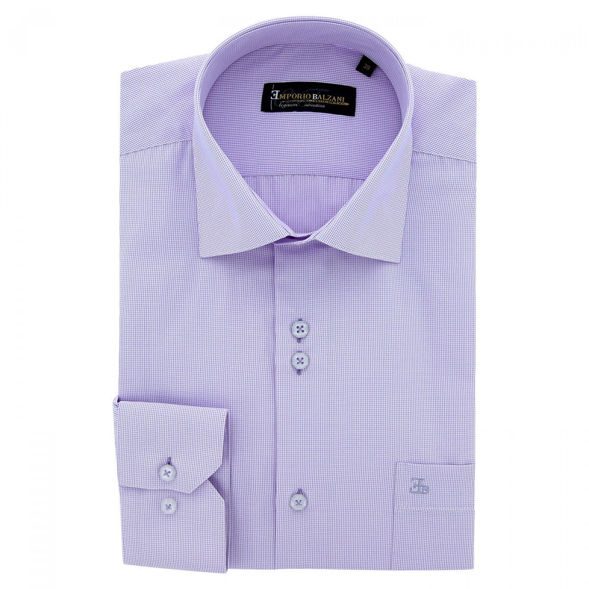 Chemise coupe droite vichy PIASTRA AB1EB2 parme