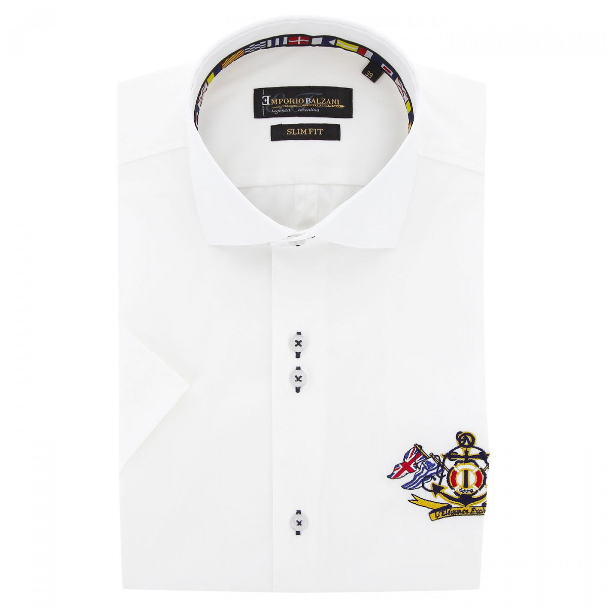 Chemisette brodée coupe cintrée EXCLUSIVO-AAMC3EB2 blanc
