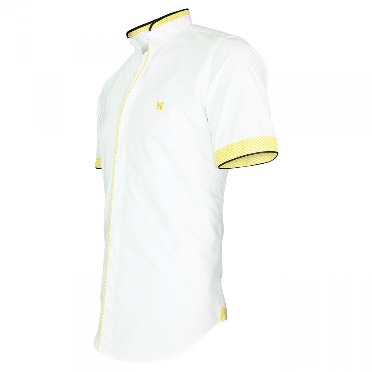 Chemisette col MaoLUXLEY Andrew Mc Allister TMC-T5AM5 blanc jaune