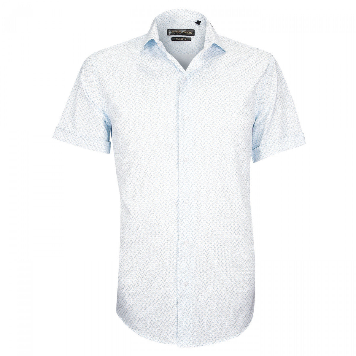 Chemise StretchALBINONI Emporio balzani FTMC-1EB3 blanc bleu ciel