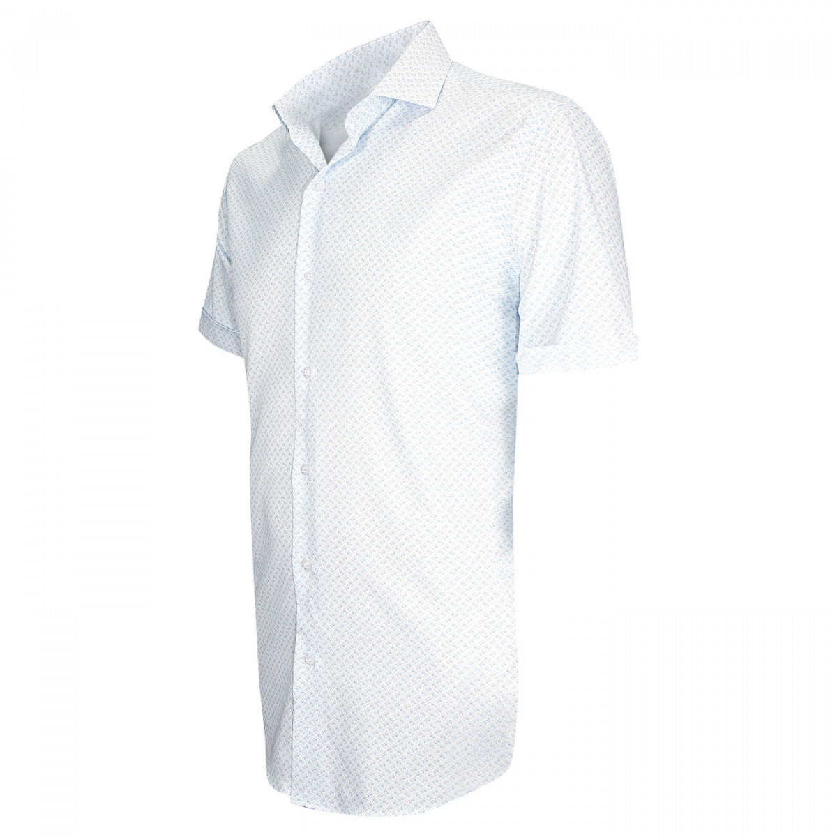 Chemise StretchALBINONI Emporio balzani FTMC-1EB3 blanc bleu ciel