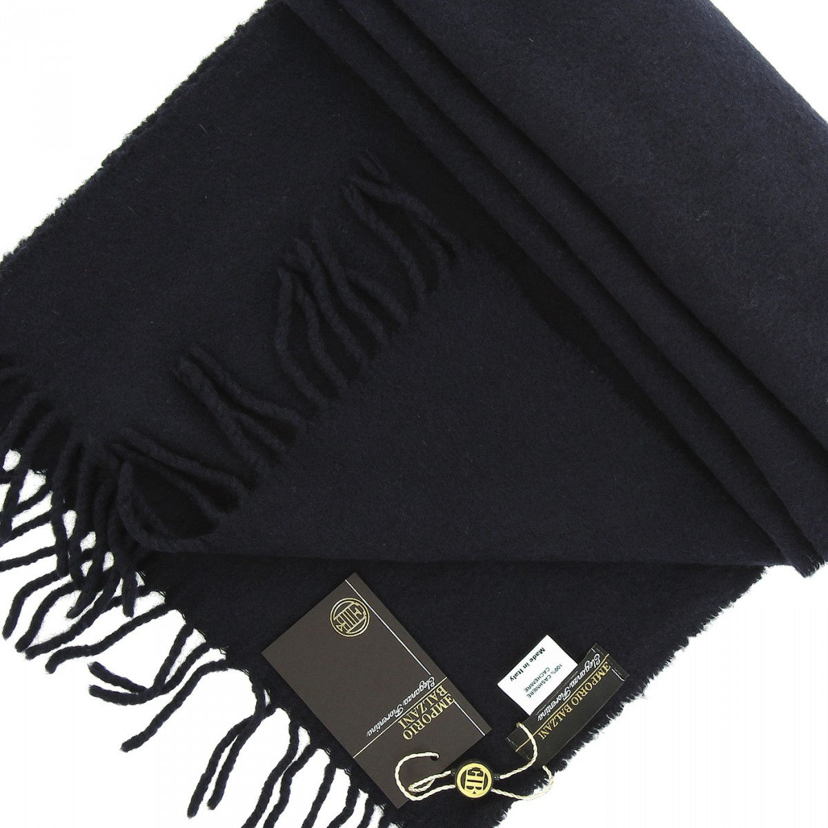 Echape100% CACHEMIRE Emporio balzani ITAL-CASH6 bleu