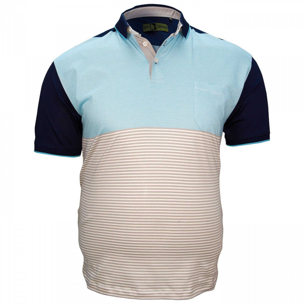 Polo coton mercerisé PERTH Doublissimo GT-EPOLOB10 turquoise
